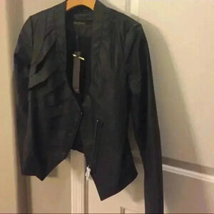 Supertrash Black Vegan Leather Jacket Small